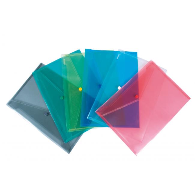 A4 plastic cover with a red DANAU stud