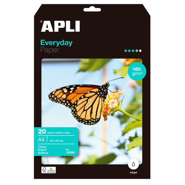 [AG012080] Fotopapier APLI A4 Everyday, 180g, 20 listov