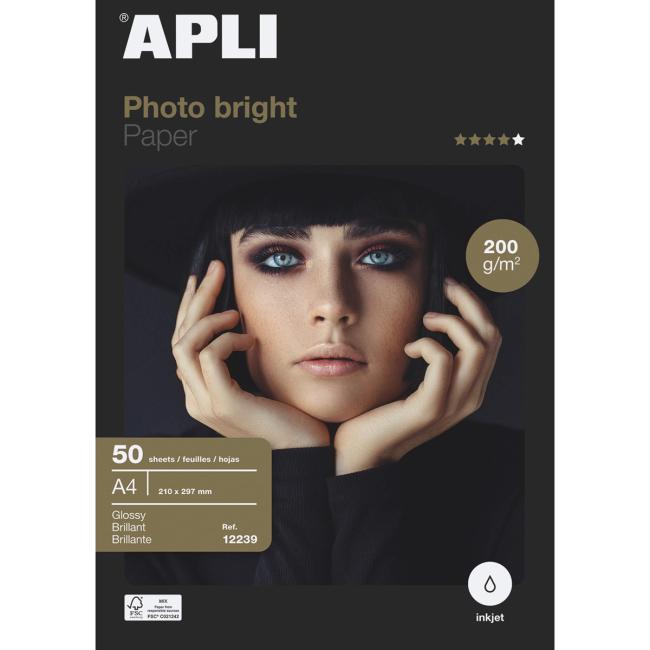 [AG012239] Fotopapier APLI A4 Bright, 200g, 50 listov