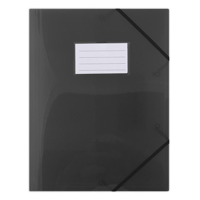 Plastic cover with rubber DONAU semi-transparent black