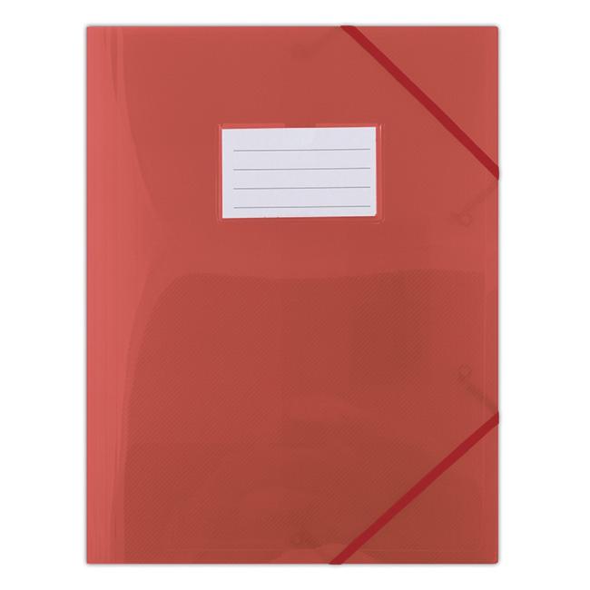 Plastic cover with rubber DONAU semi-transparent red
