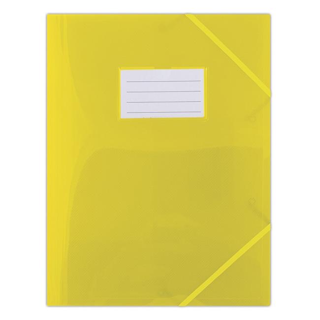 Plastic cover with rubber DONAU semi-transparent yellow