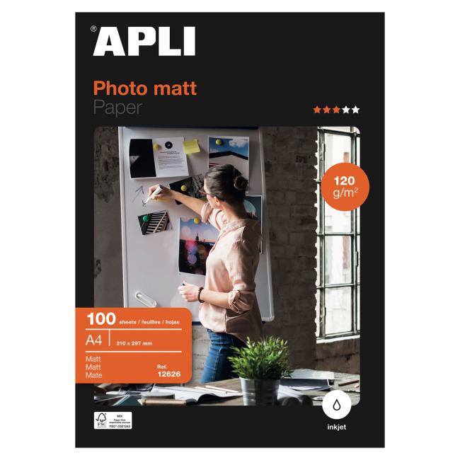 [AG012626] Photo paper APLI A4 matte, 120g, 100 sheets
