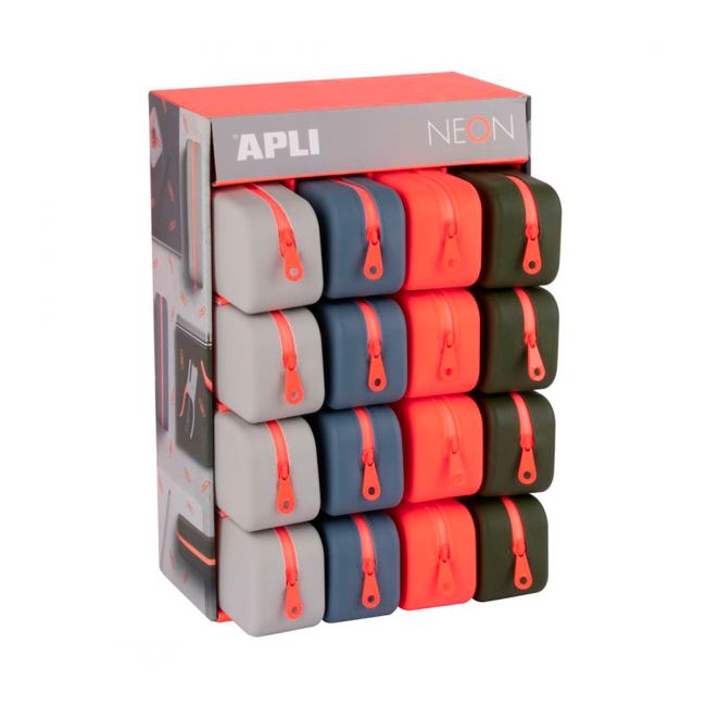 [AG019913] Case for APLI NEON silicone pens, mix of colors