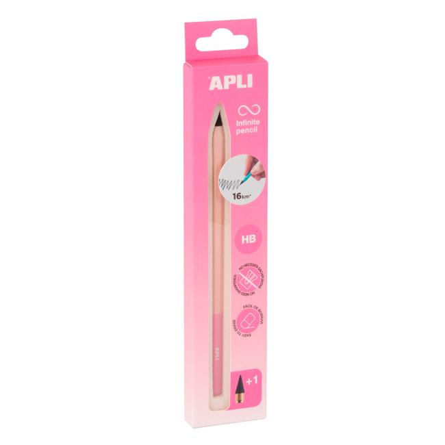 APLI infinity pencil - 3-piece set, pink