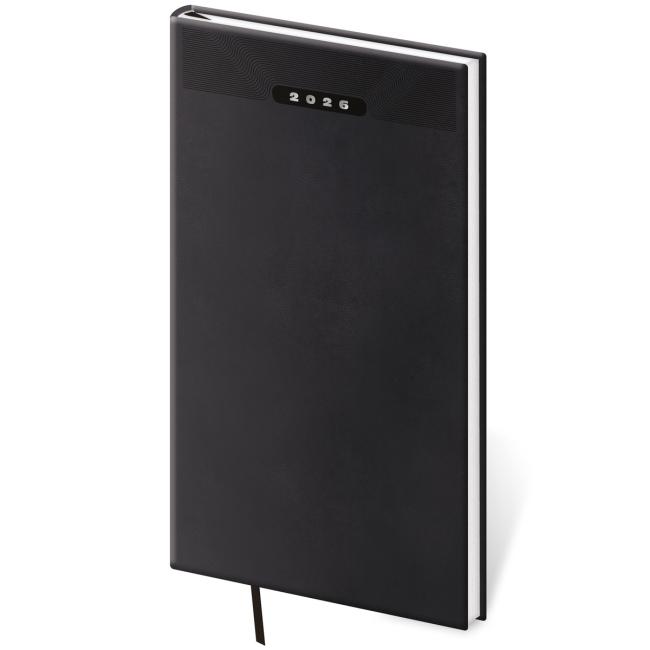 [DP426-1] Diary Print classic weekly pocket 8x15cm black 2026
