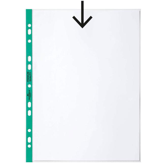 [DU111325] Euroobal DURABLE A4 90mic so zeleným okrajom 100 ks