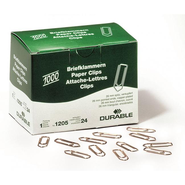 [DU120524] File clips DURABLE 26mm copper 1000 pcs