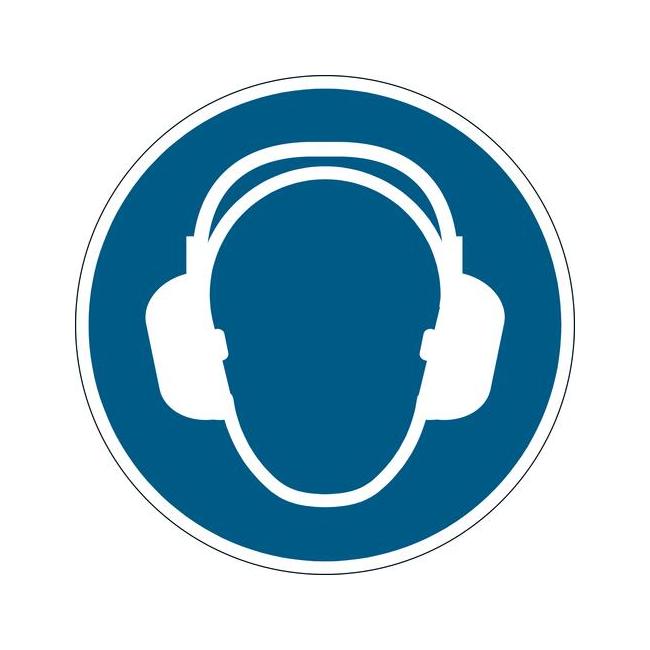 Command sign on the floor Use hearing protection