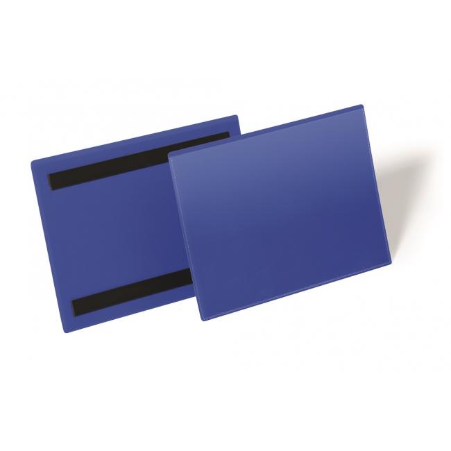 Magnetic bag for labels 210 x 148 mm width 50 pcs blue