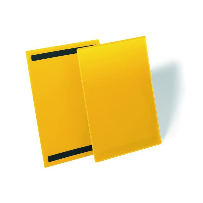 Magnetic bag for labels 210 x 297 mm high 50 pcs yellow