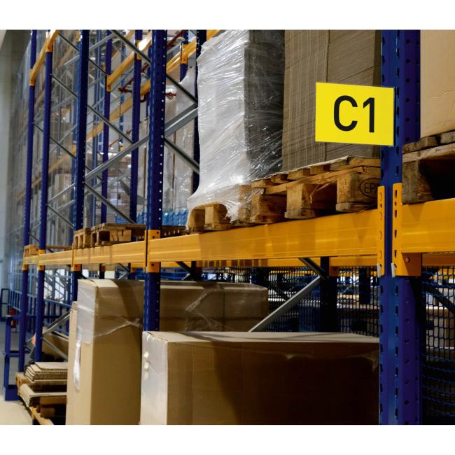 Magnetické označenie uličky A5, široké, priehľadné Magnetické označenie uličky