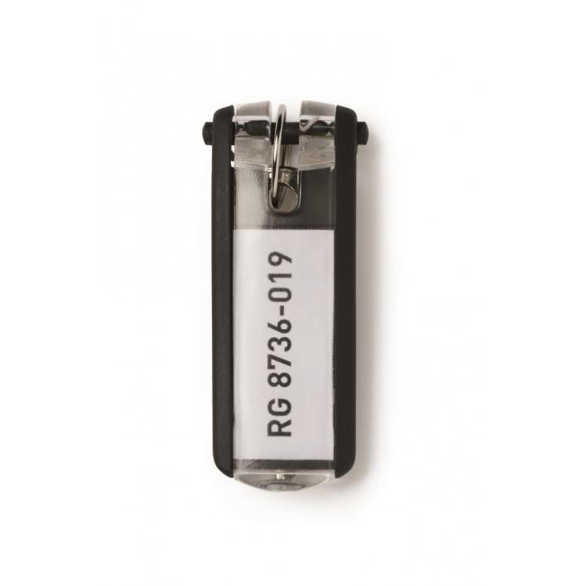 Kľúčenky DURABLE KEY CLIP čierna 6 ks