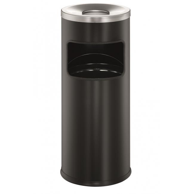 Košík s popolníkom 17 ℓ čierny