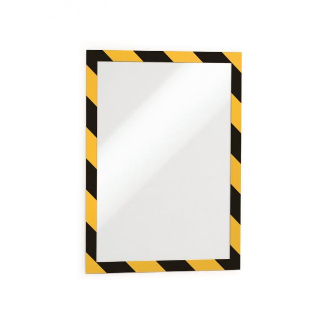 [DU494430] Self-adhesive Duraframe Security A4, yellow-black, pack of 2 pcs