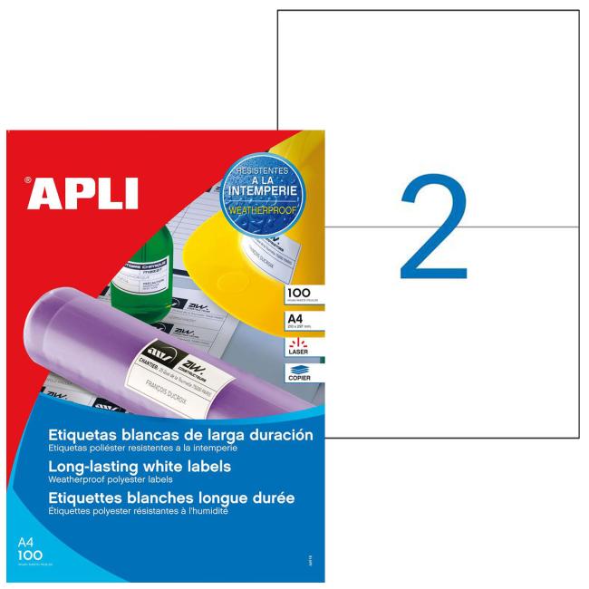 [AG101167] Polyesterové etikety 210x148,5mm Agipa A4 100 listov