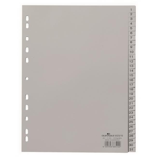 Plastic distributor DURABLE 1-31 gray