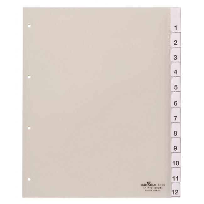 [DU683519] Plastic distributor DURABLE with interchangeable indexes 1-12 maxi