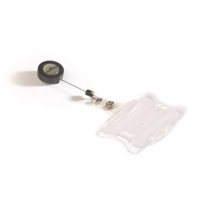 [DU801119] Plastová visačka na karty otvorená s DURABLE kotúčom 85x54mm 10 ks