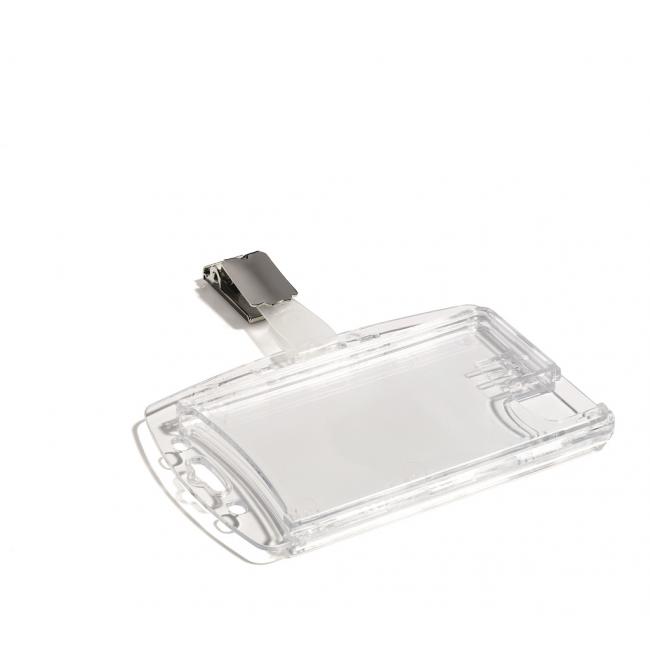 [DU801319] Visačka na 2 plastové karty so štipcom DURABLE 85x54mm 25ks