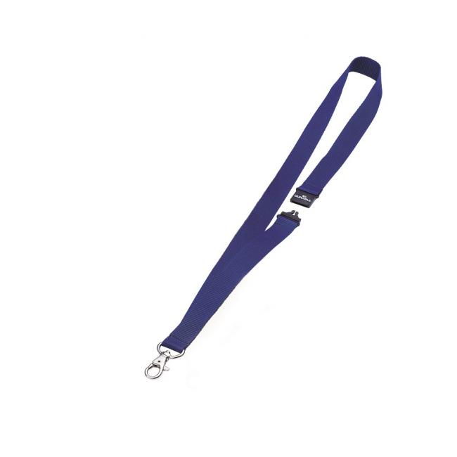 Hanging strap DURABLE 20 mm with clip blue 10 pcs