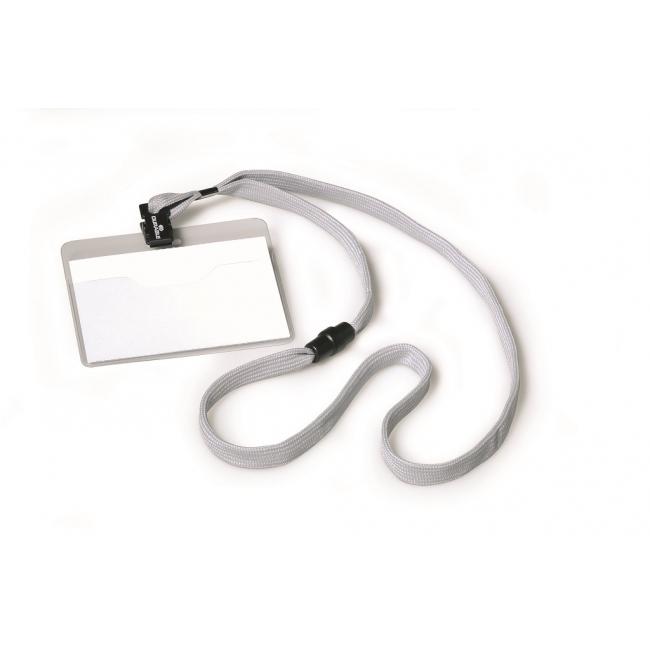 [DU813910] Visačka so sivým remienkom DURABLE 90x60mm 10 ks