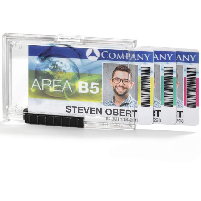 Case for three cards DURABLE PUSHBOX TRIO 10 pcs