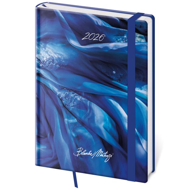 Diary Vario daily A5 14.3x20.5 cm with elastic Matragi Blue 2026