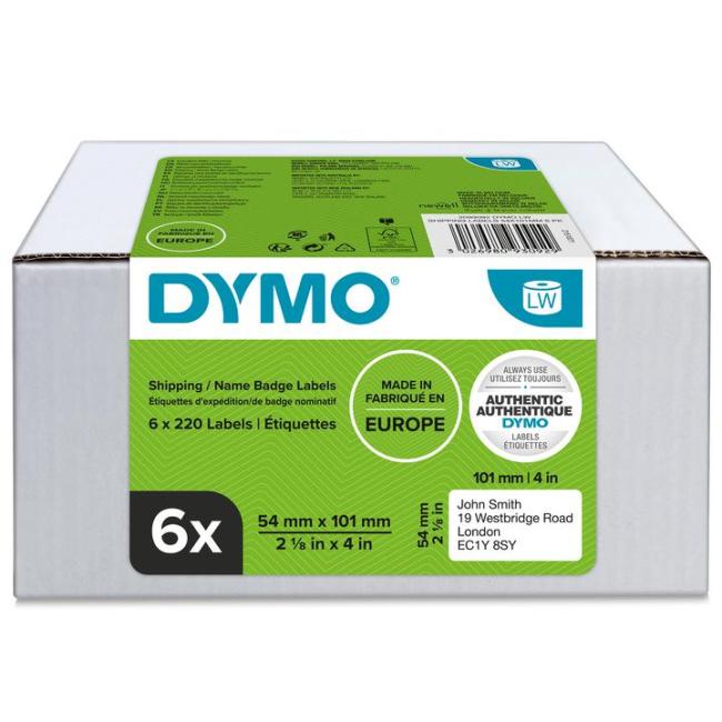 [DY093092] Self-adhesive labels Dymo LW 101x54mm name tags packages white 1320pcs