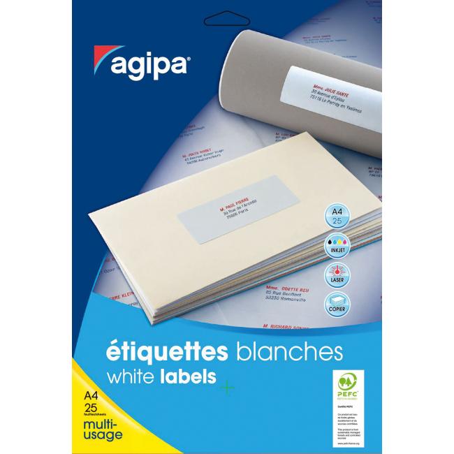 Universal labels for binders 38 x 190 mm Agipa A4 20 sheets