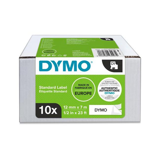 Self-adhesive tape Dymo D1 12 mm white/black, 10 pcs