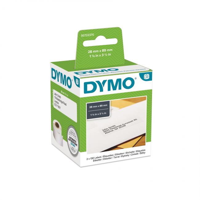 [DY722370] Self-adhesive labels Dymo LW 89x28mm addressed white 260 pcs