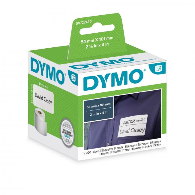 [DY722430] Samolepiace etikety Dymo LW 101x54mm balenie menoviek biele