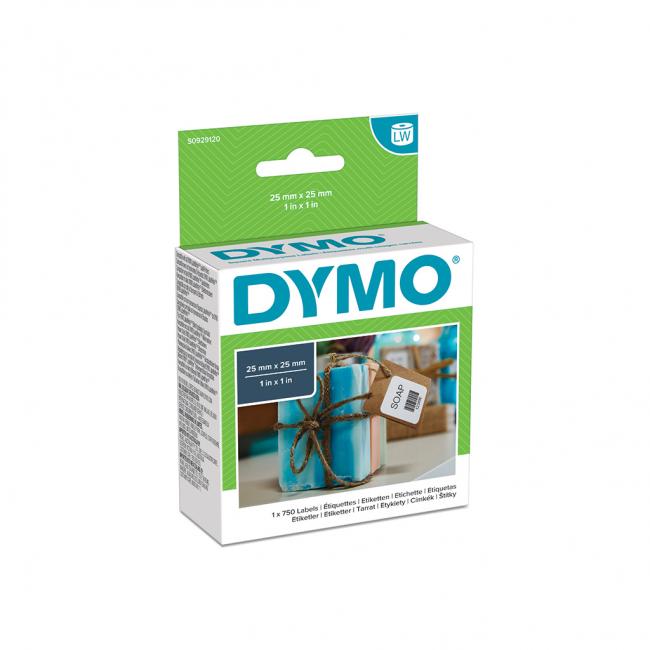 Self-adhesive labels Dymo LW 25x25mm multipurpose white