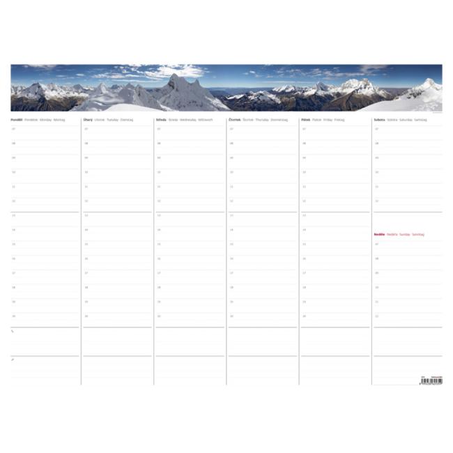 [EC029000] Weekly planning map A2+ black bar