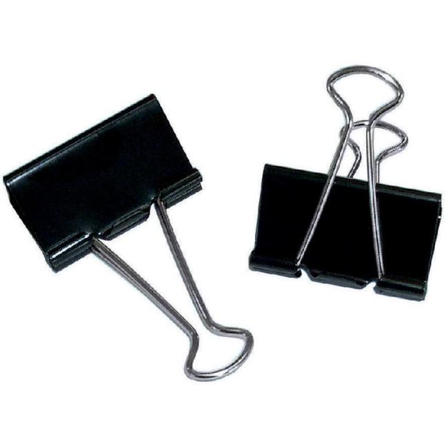 [EC083200] Clips for documents 15 mm black 12 pcs