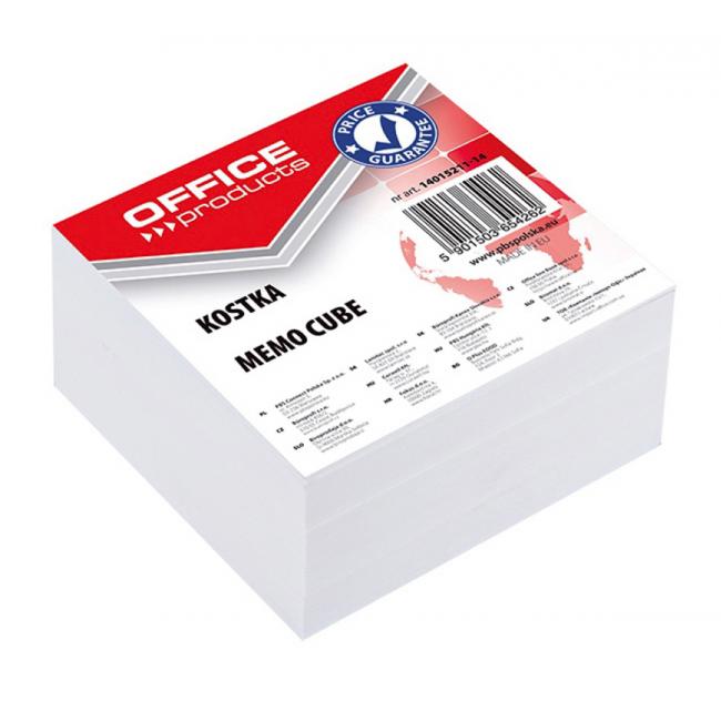Notepad cube Office products unglued white, 85 x 85 x 40 mm