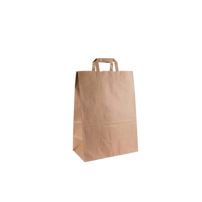 [EC321744] Paper bag, flat tabs, 320x170x440mm, brown