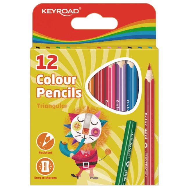 KEYROAD Mini pastelky, 12 farieb