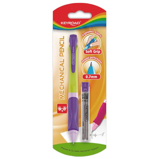 [EC971506] Micropencil KEYROAD SMOOZZY Ergo 0.7 mm with refills, blister, mix of colors
