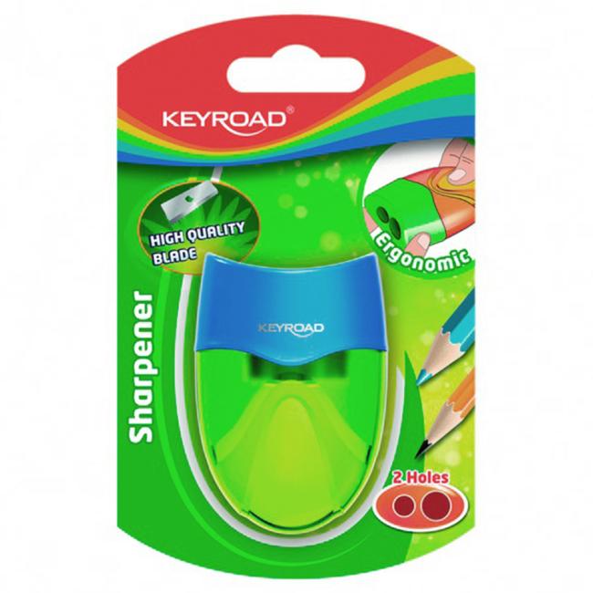 [EC971686] KEYROAD ABS + PS plastic grater with two holes, blister, mix of colors