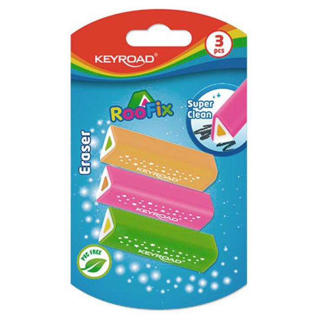 [EC971813] Rubber universal KEYROAD Roofix, blister 3 pcs, mix of colors