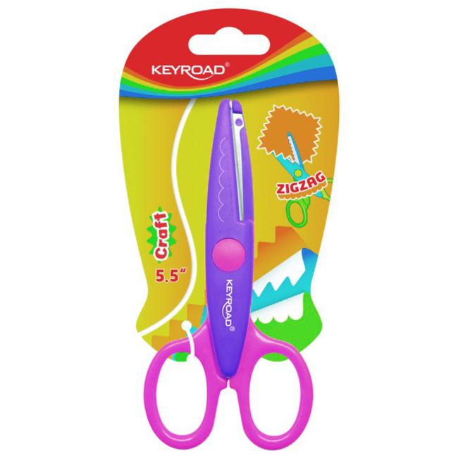 [EC972141] Children's scissors KEYROAD zigzag, blister, mix of colors