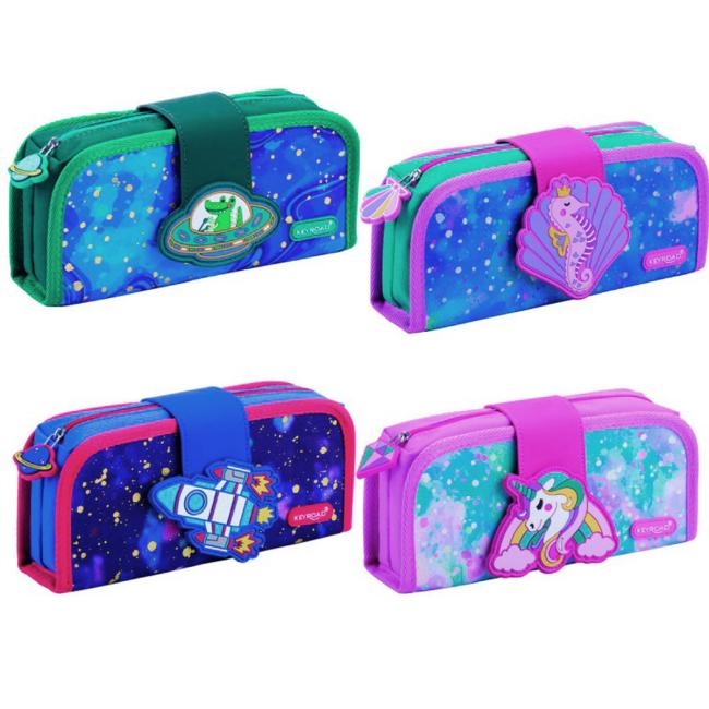 Prázdny peračník KEYROAD, s dvojitou vrstvou, mix farieb