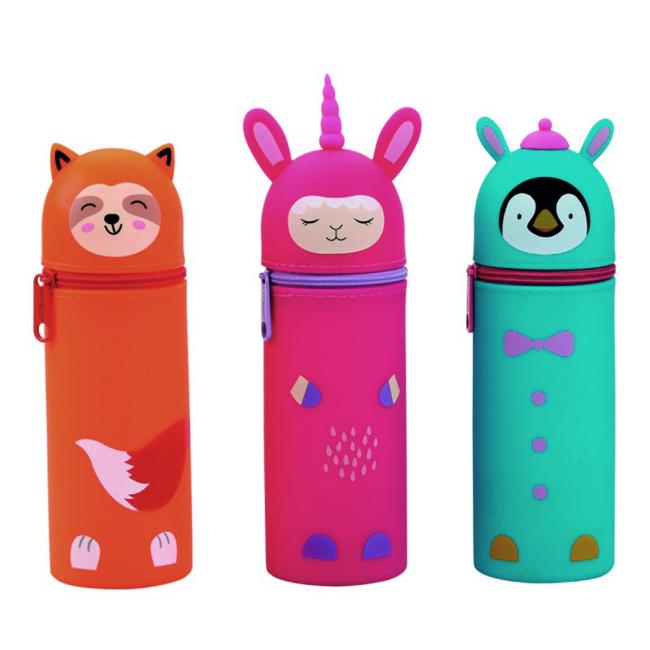 [EC972225] KEYROAD standing silicone pencil case Animals, mix of motifs