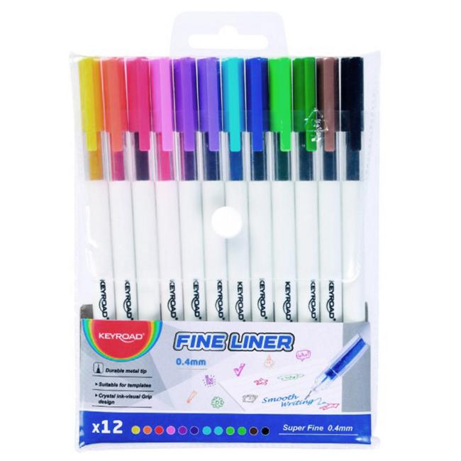 [EC972462] Súprava obliečok KEYROAD Fine 0,4 mm, 12 ks, mix farieb