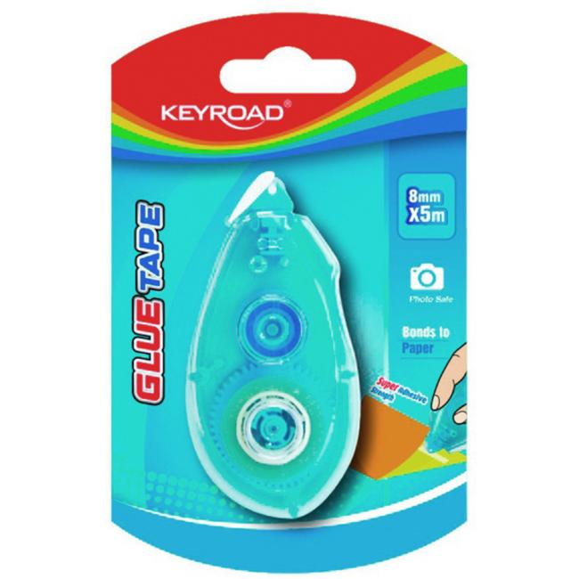 [EC972469] Adhesive roller KEYROAD Super adhesive power, double-sided, blister