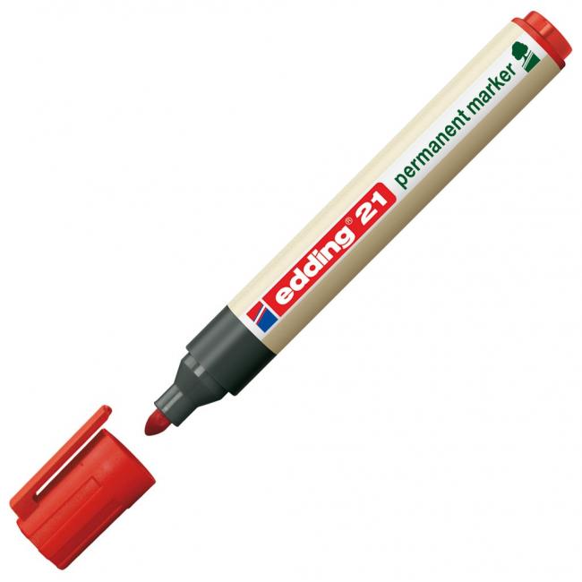 Permanent marker edding 21 red