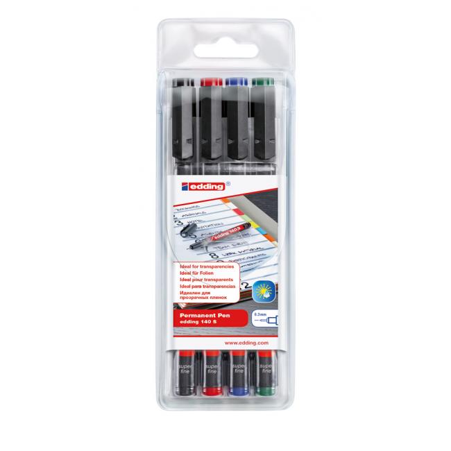 [ED014094] Set of permanent markers edding 140 S/4S