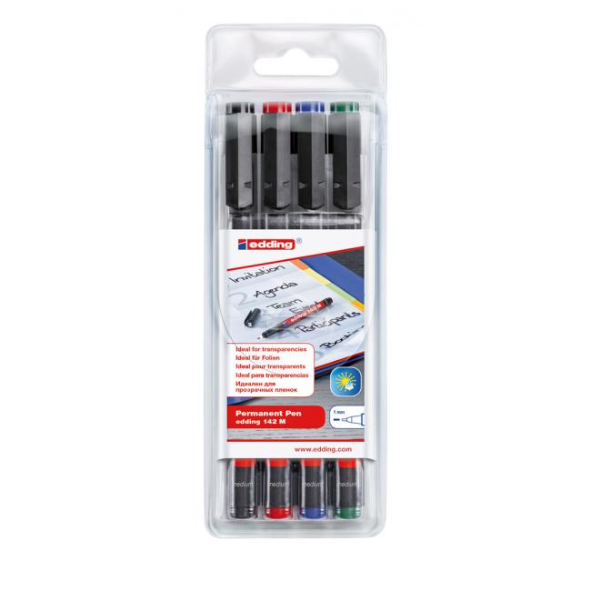 Set of permanent markers edding 142 M/4S